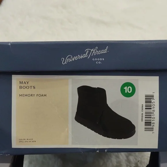 Universal Thread May Boots Memory Foam Black, Size 10 - Picture 10 of 17